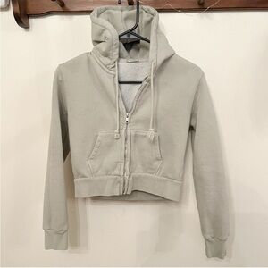 Brandy Melville John Galt Cropped Jacket Light Green